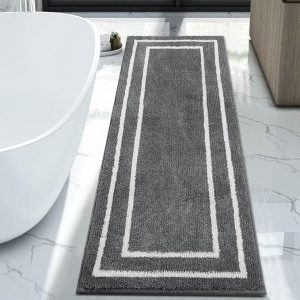 Runner Rug for Bathroom. Bathroom Rug Non Slip Machine Washable. Soft Plush Microfiber Absorbent Bath Mat Runner for Tub. Shower. Floor. Sink
