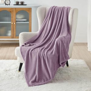 Fleece Blanket for Couch – 300GSM Soft Lightweight Plush Cozy Blankets for Travel