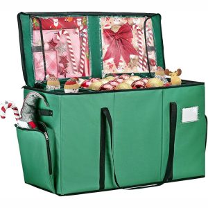 2-in-1 Christmas Ornament Storage Box & Xmas Figurine Container. Premium Christmas Ornament Storage Container – Holds Up to 64pcs-3 Ornaments. Adjustable Dividers. 4 Individual Trays
