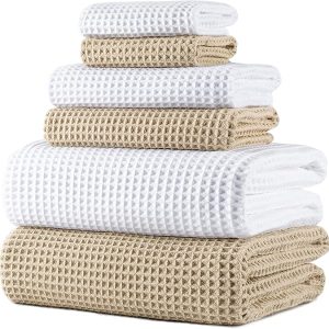 Quick Dry Lint Free Microfiber Bath Towel Set. 6 Piece