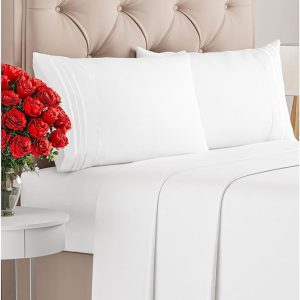 Comfy Breathable & Cooling Bed Sheets Set – Luxury Bedding for Women. Men. Kids & Teens – Deep Pockets. Easy-Fit. Soft and Wrinkle Free