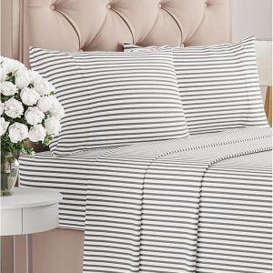 Breathable & Cooling Sheets – Luxury Bed Sheets for Women. Men. Kids & Teens – Deep Pockets. Easy-Fit. Wrinkle Free Sheets –  Sheet Set - queen, grey