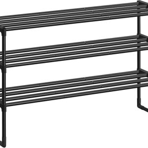 Shoe Rack. Shoe Organizer. Metal Storage Shelf. Upright or Upside Down. Stackable. for Entryway