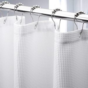 Waffle Shower Curtain. Stall Shower Curtain. Black Shower Curtain Fabric. Hotel Quality Bathroom Shower Curtains. Heavy Duty