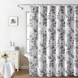 Shower Curtain.Cotton Floral Cottagecore Spring Shower Curtains for Bathroom
